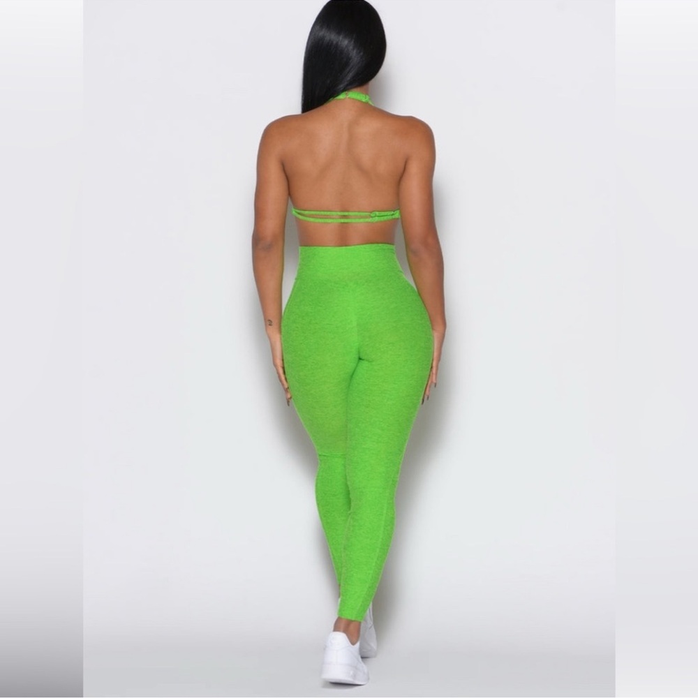 Bombshell sportswear Vibrant Green curve  leggings set